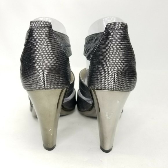 Michael Kors Womens Silver Leather Zipper Rivets - Picture 7 of 12